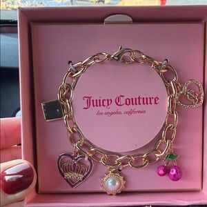 Juicy Couture Gold Charm Bracelet NWT in box for Valentines 💘
